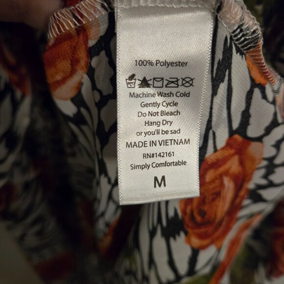 LuLaRoe Medium Floral Kimono Cardigan Simply Comfortable Orange Roses Butterfly - Picture 5 of 5